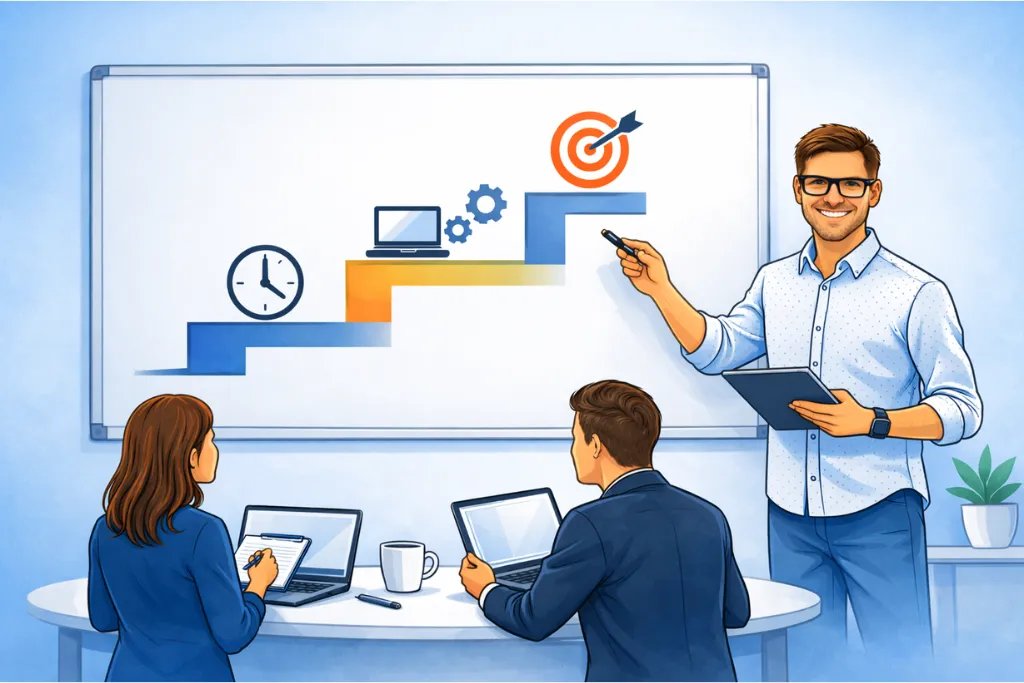 Jak dlouhé AI školení vybrat pro firmu? Co rozhoduje o tom, co si lidé ze školení doopravdy odnesou